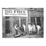 Play Golf Free (While Having Your Suit Pressed) Poster