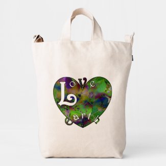Play in Paint LOVE EARTH Duck Canvas Bag