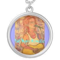 Play More Acoustic Girl Custom Necklace
