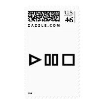 Play pause stop stamps