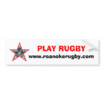 Play Rugby Bumber Sicker Bumper Sticker