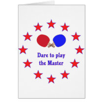 Play the Master Ping Pong Greeting Cards