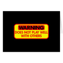 Play Well With Others Black Greeting Card