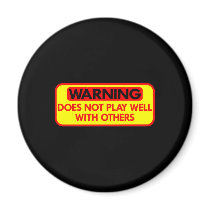 Play Well With Others Black Refrigerator Magnets