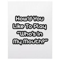 Play Who's In My Mouth? Letterhead Template