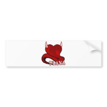 Playa Player Devilish Heart bumper stickers by doonidesigns Playa Player Devilish Heart bumper stickers