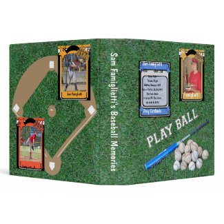 Playball - Baseball Memories Keepsake Album 3 Ring Binder