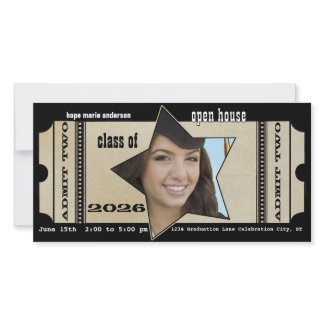 Playbil Senior Pictures 2012 Graduation Invitation photocard
