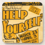 Playbill Help Yourself Drink Coaster