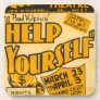 Playbill Help Yourself Drink Coaster