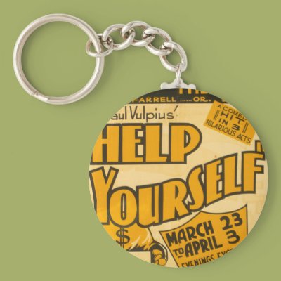 Playbill Help Yourself Keychain Zazzle_keychain