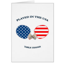 Played in USA Table Tennis Cards