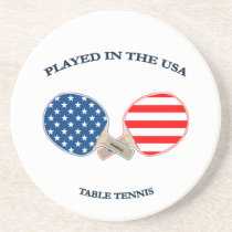 Played in USA Table Tennis Beverage Coaster