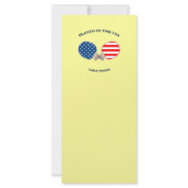 Played in USA Table Tennis Rack Card