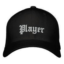 Player embroidered hats