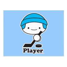 Player (hockey) Postcard