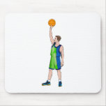 Player holding up ball mouse pads