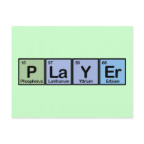 Player made of Elements postcards