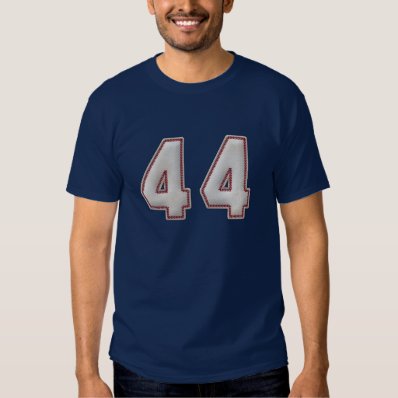 Player Number 44 - Cool Baseball Stitches T Shirt