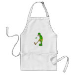 Player spitting out puck apron