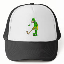 Player spitting out puck mesh hats