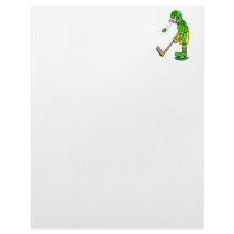 Player spitting out puck letterhead template