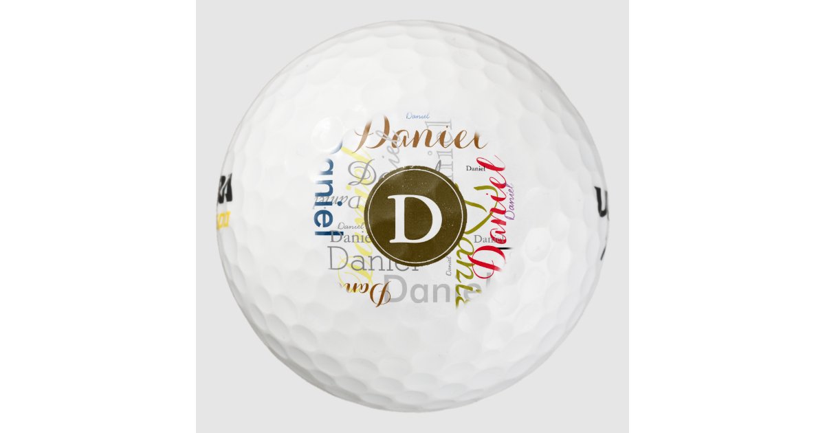 player's name golf balls Zazzle