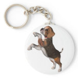 Playful Beagle Keychain