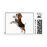 Playful Beagle Postage Stamp
