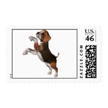 Playful Beagle Postage Stamp