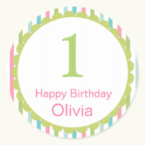 Playful Birthday Cupcake Toppers/Stickers stickers