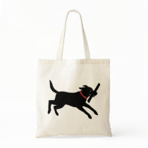 Playful Black Lab bags by jennsdoodleworld Playful Black Lab bags