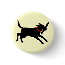 Playful Black Lab buttons by jennsdoodleworld Playful Black Lab buttons