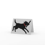 Playful Black Lab Greeting Cards