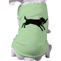 Playful Black Lab Dog Shirt