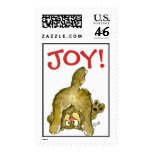 Playful Cartoon Kitten Cat JOY Postage Stamp