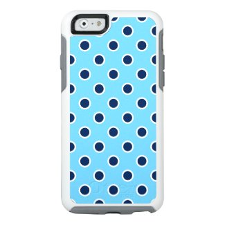 Playful Dark Blue Polka Dots on Light Blue