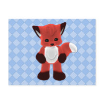 Playful Fox Plushie Postcard