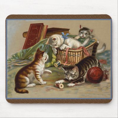Playful Kittens Mousepad by FRUITLOOPY