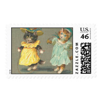 playful kittens stamp