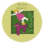 Playful Leo Bookplate Stickers