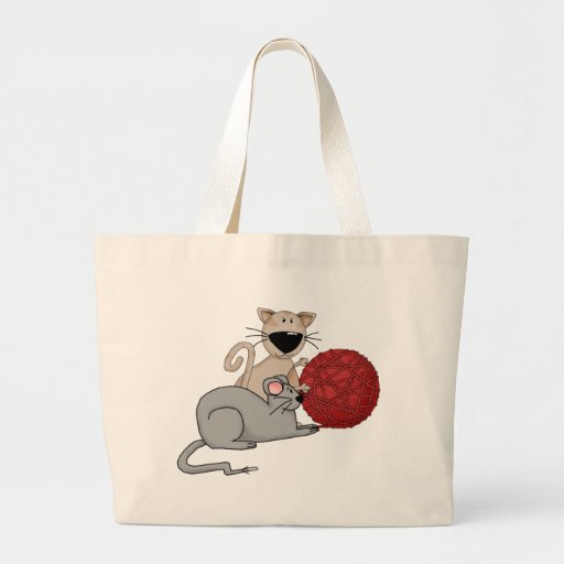 Playful Mouse Canvas Bags