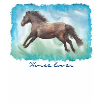 Playful Mustang Horse Watercolor Art Shirt