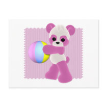 Playful Panda Baby Girl Postcard