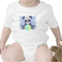 Playful Panda Boy Baby Crawler T-Shirt by mariannegilliand Playful Panda Boy Baby Crawler T-Shirt