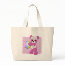 Playful Panda Girl Tote Bag