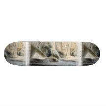 Playful Polar Bear Skateboard