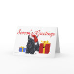 Playful Scottish Terrier Greetings Card