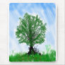 Playful tree blue sky drawing computer graphic mousepad