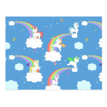 Playful Unicorns Post Cards